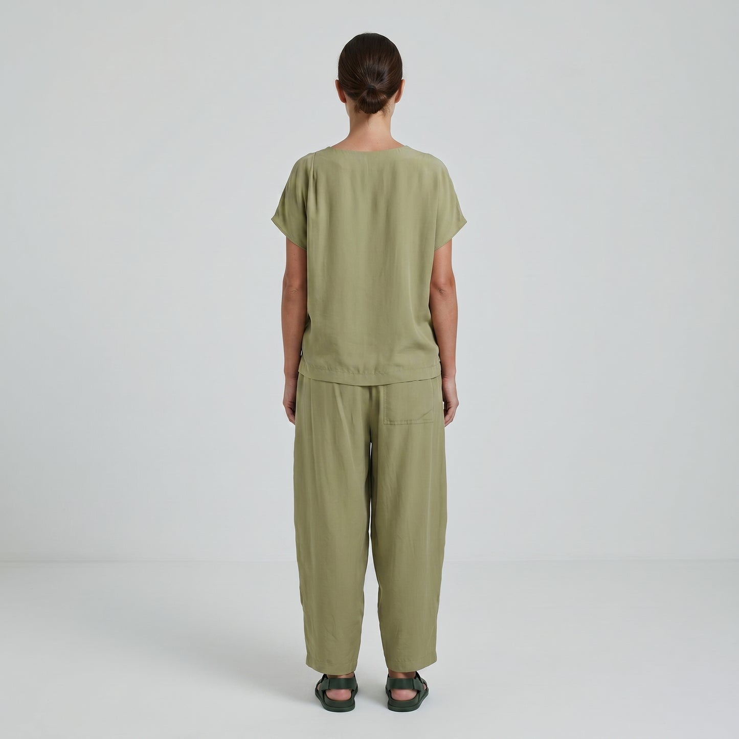 Sage Green Asymmetric Blouse