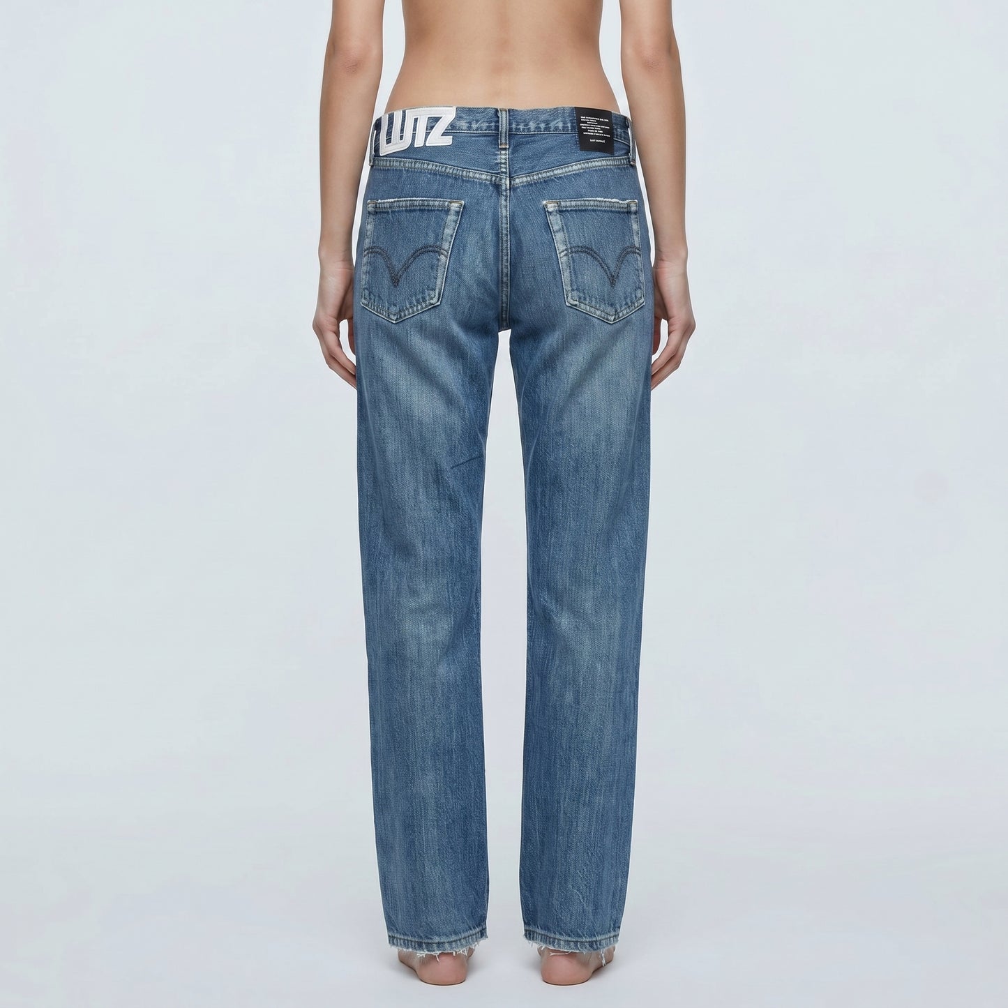 Stitched Detail Denim Jeans