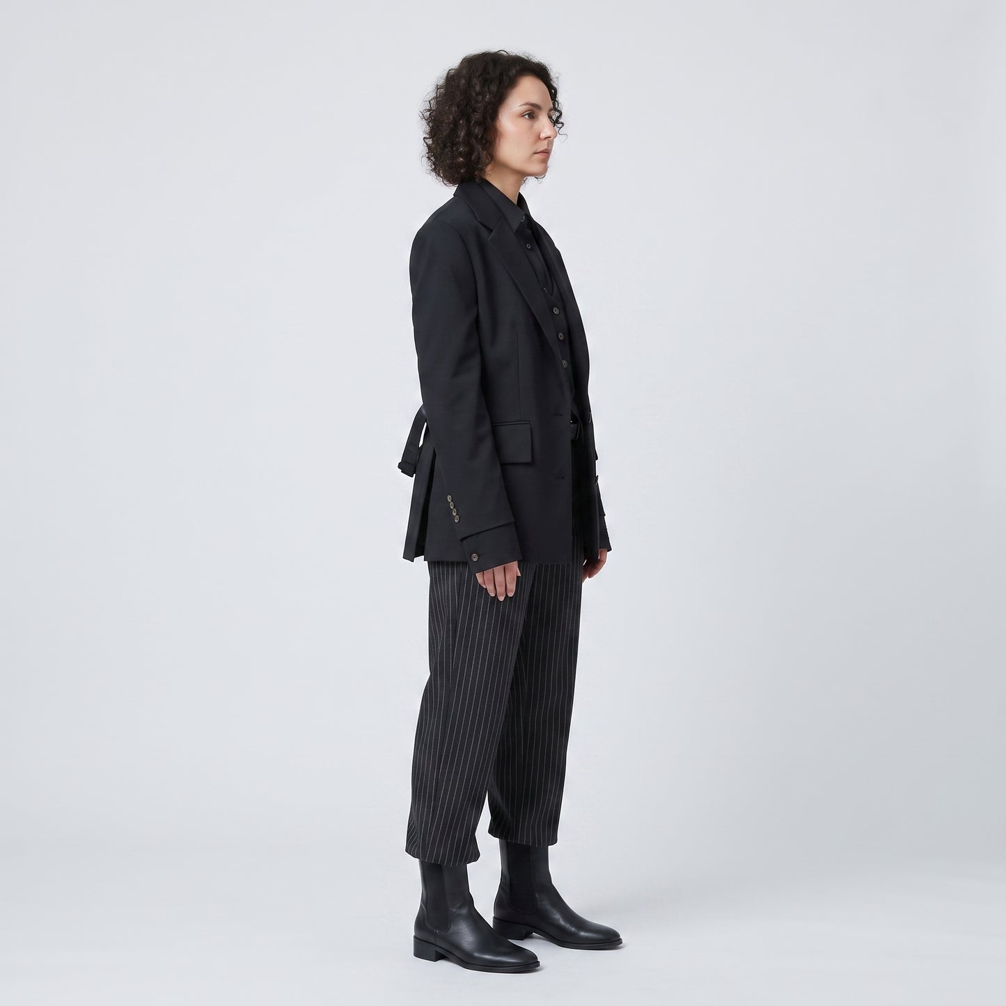 Tailored Layered Black Blazer
