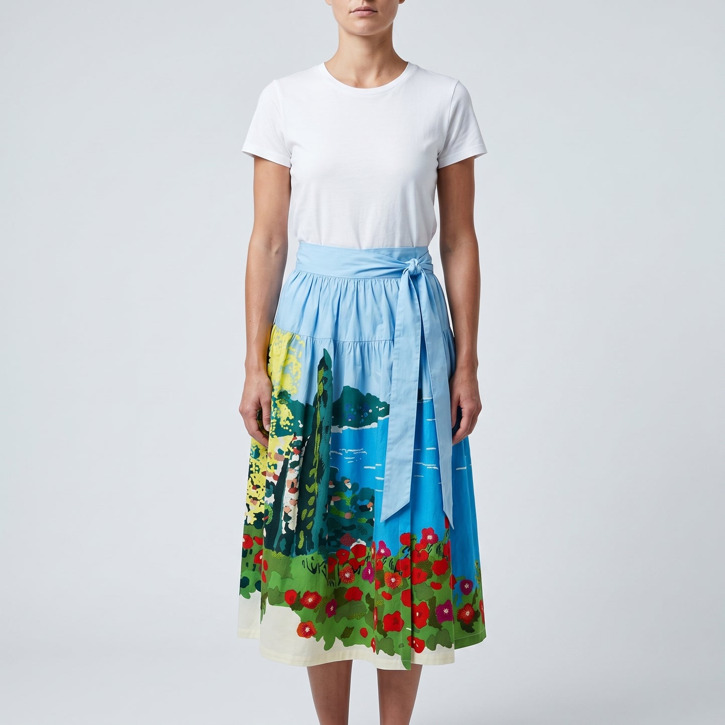 Floral Printed A-Line Skirt