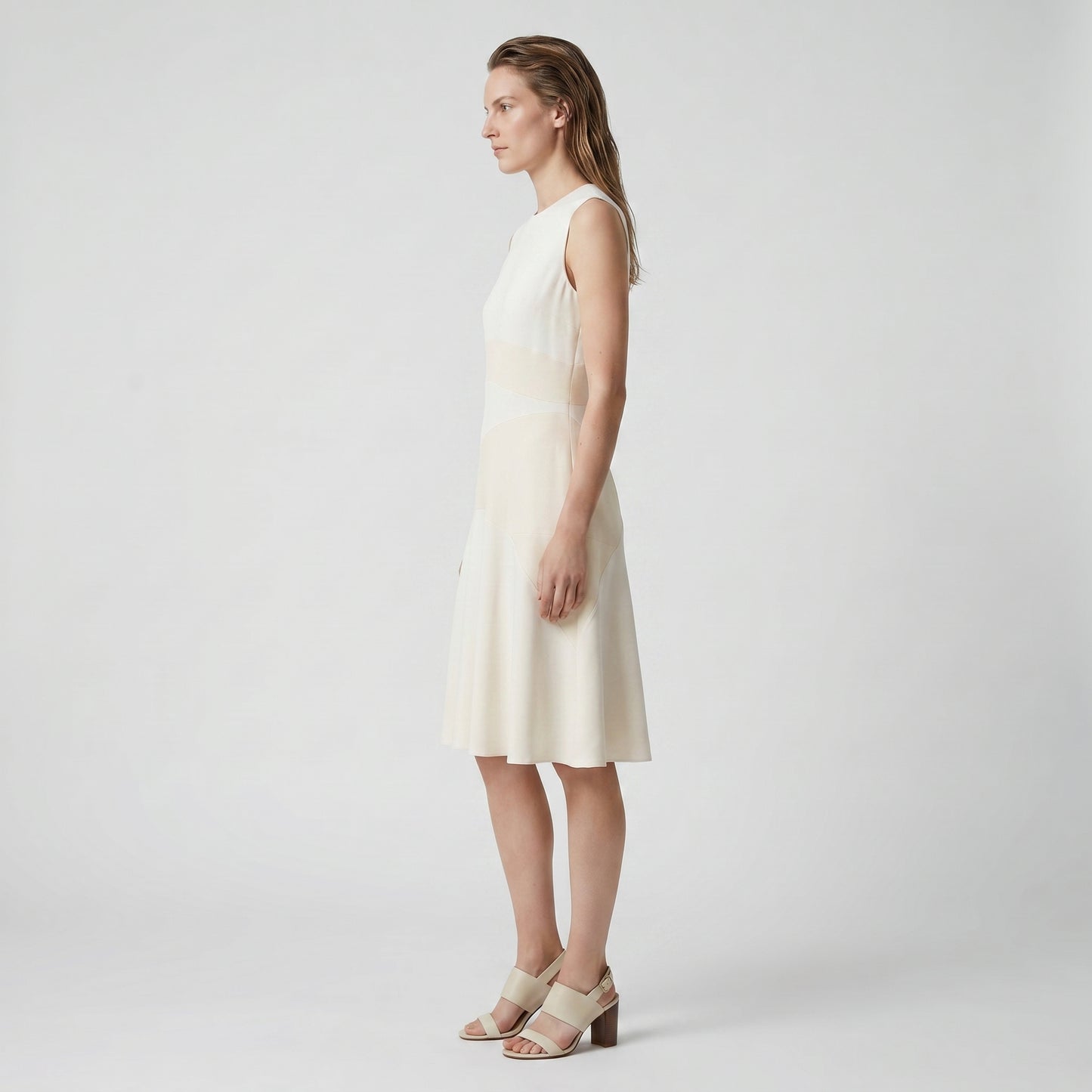 Sleeveless Paneled A-Line Dress