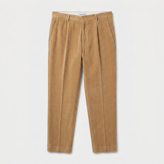 Tailored Pleated Velvet Trousers