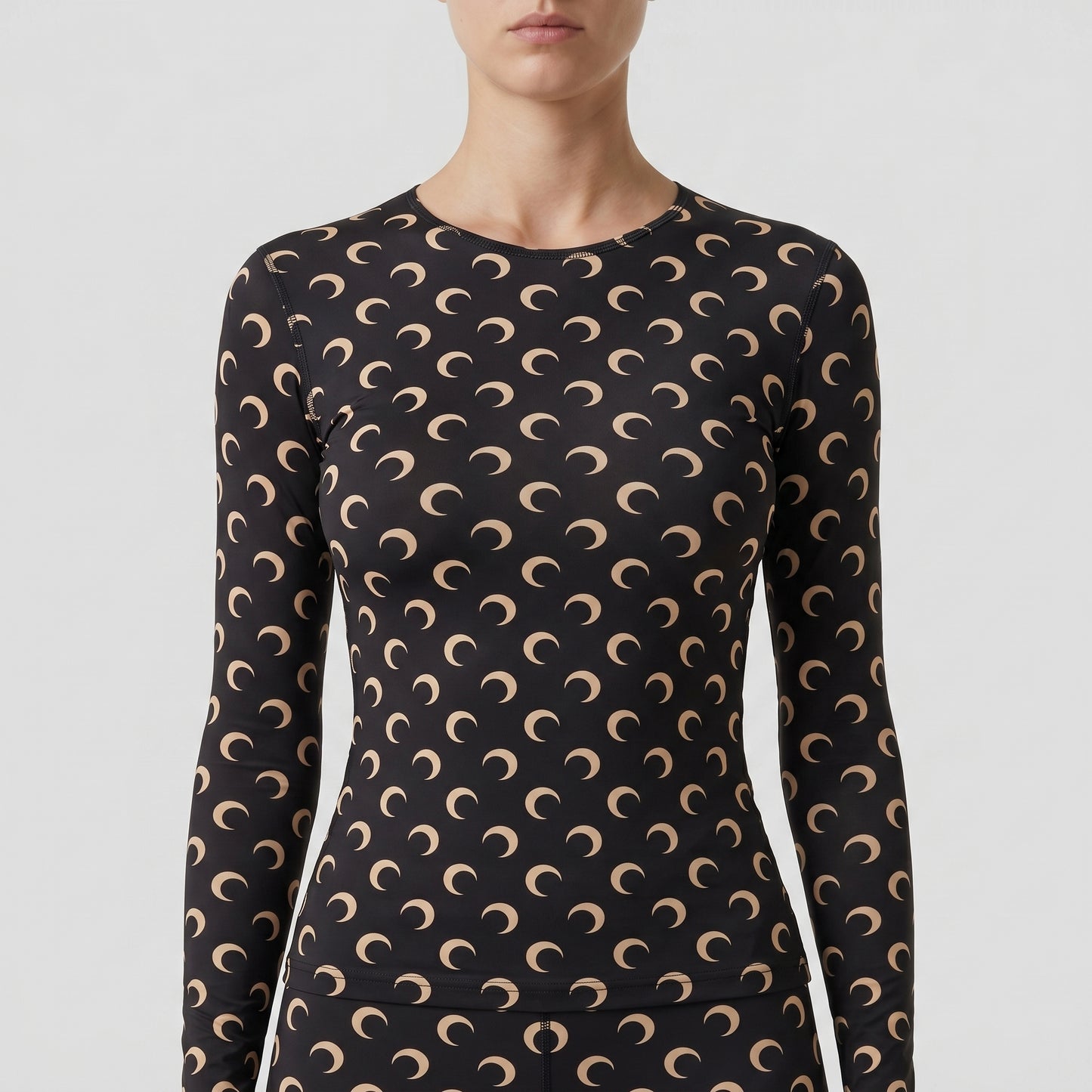 Crescent Moon Print Top