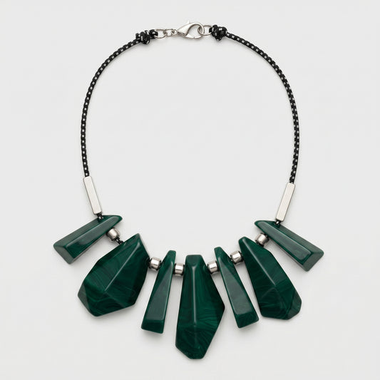 Geometric Resin Statement Necklace