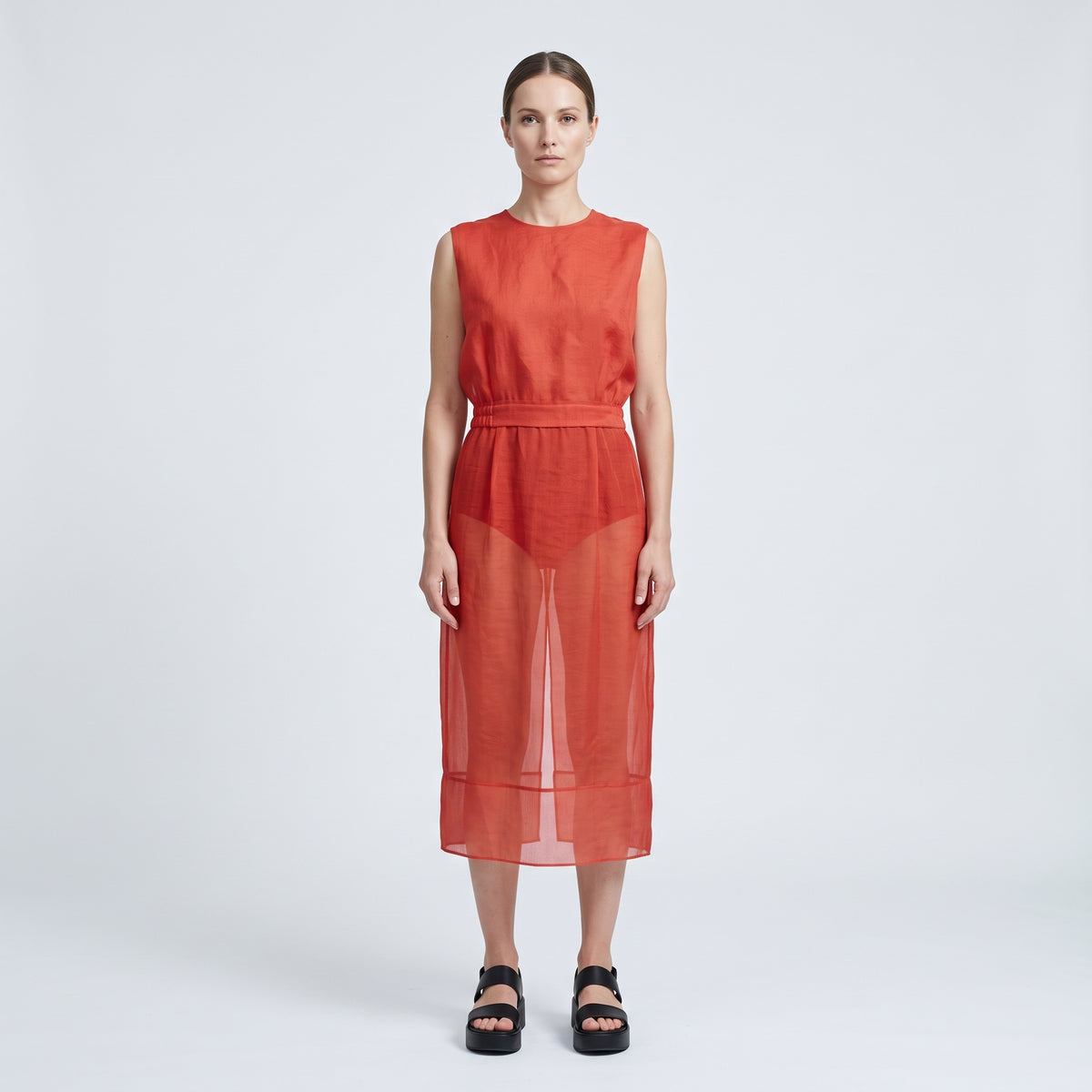 Sleeveless Tailored Shift Dress