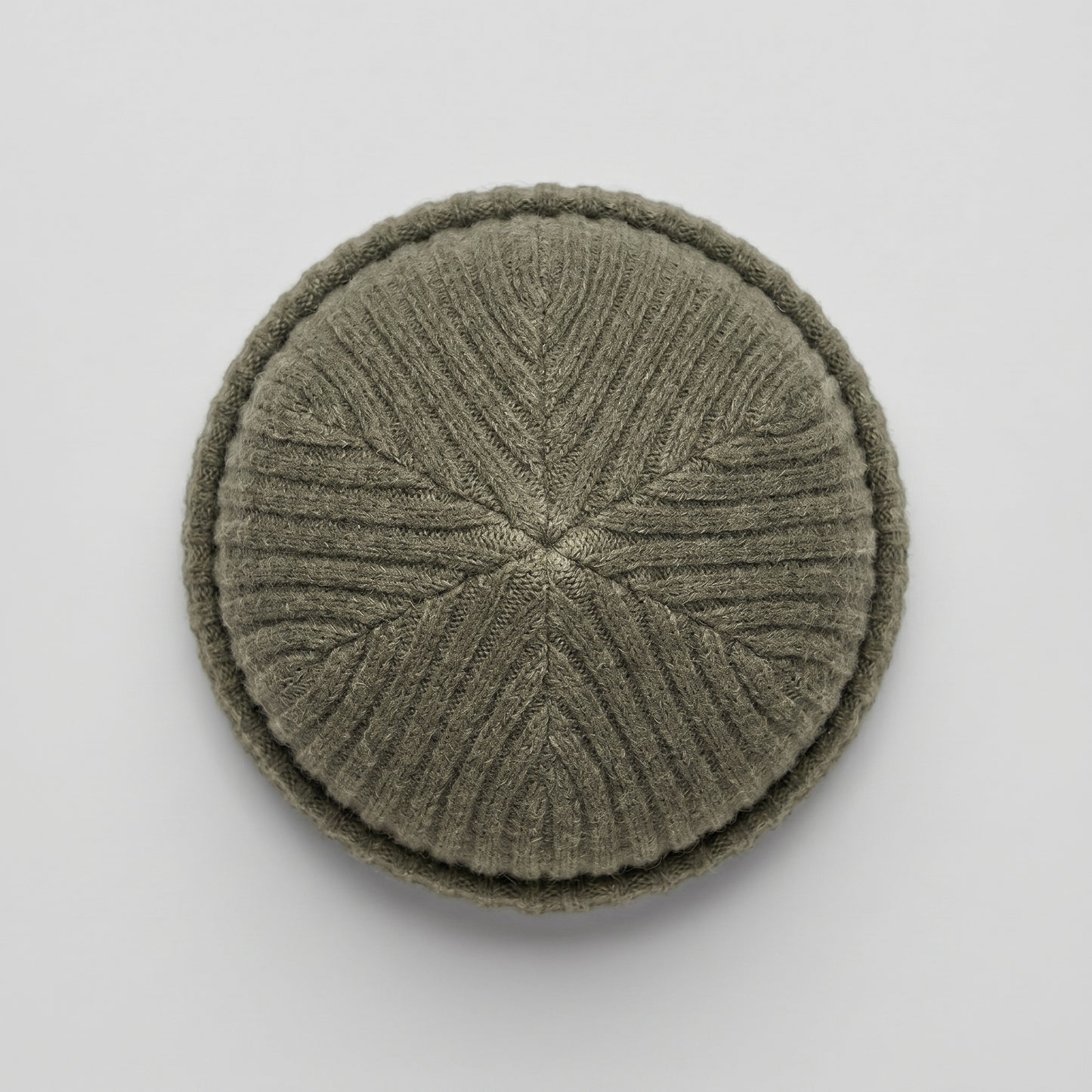 Ribbed Knit Wool Beanie