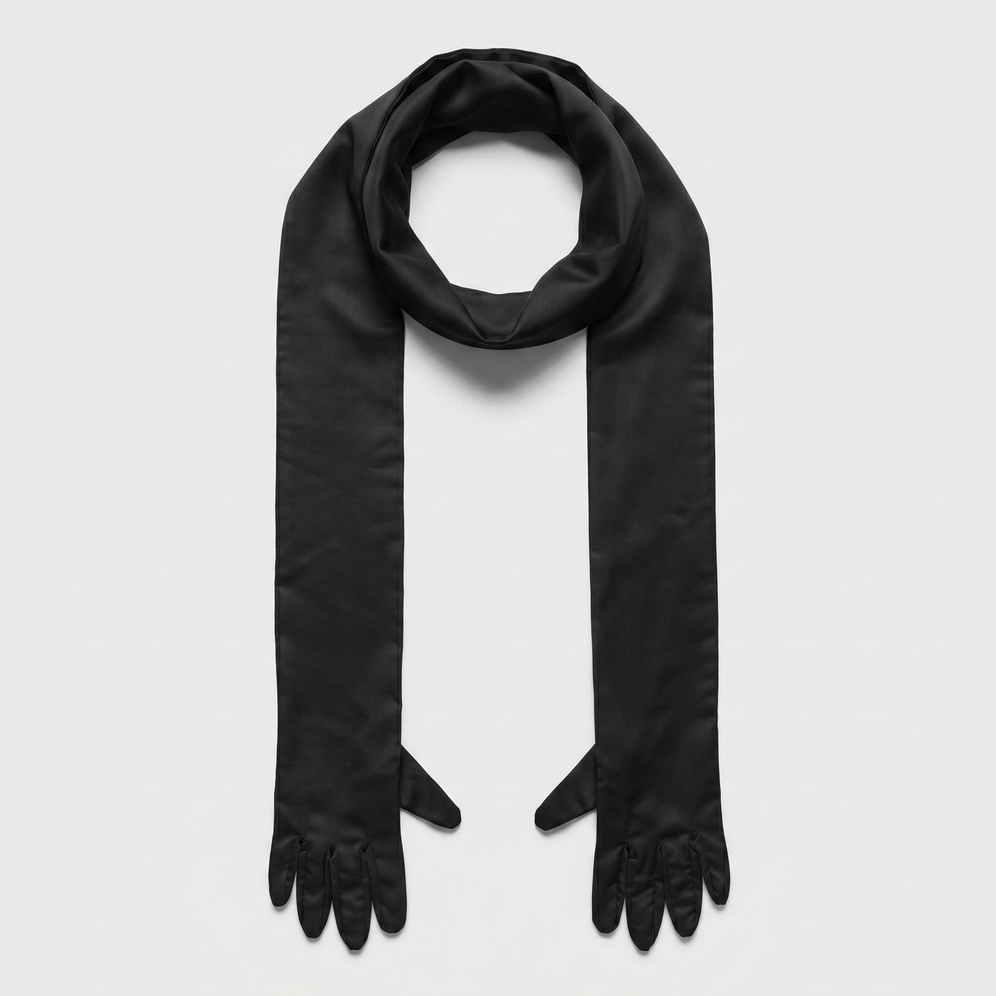 Elegant Satin Glove Scarf