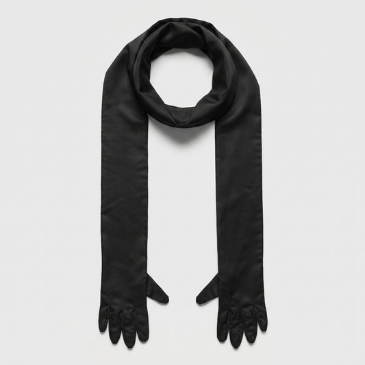 Elegant Satin Glove Scarf