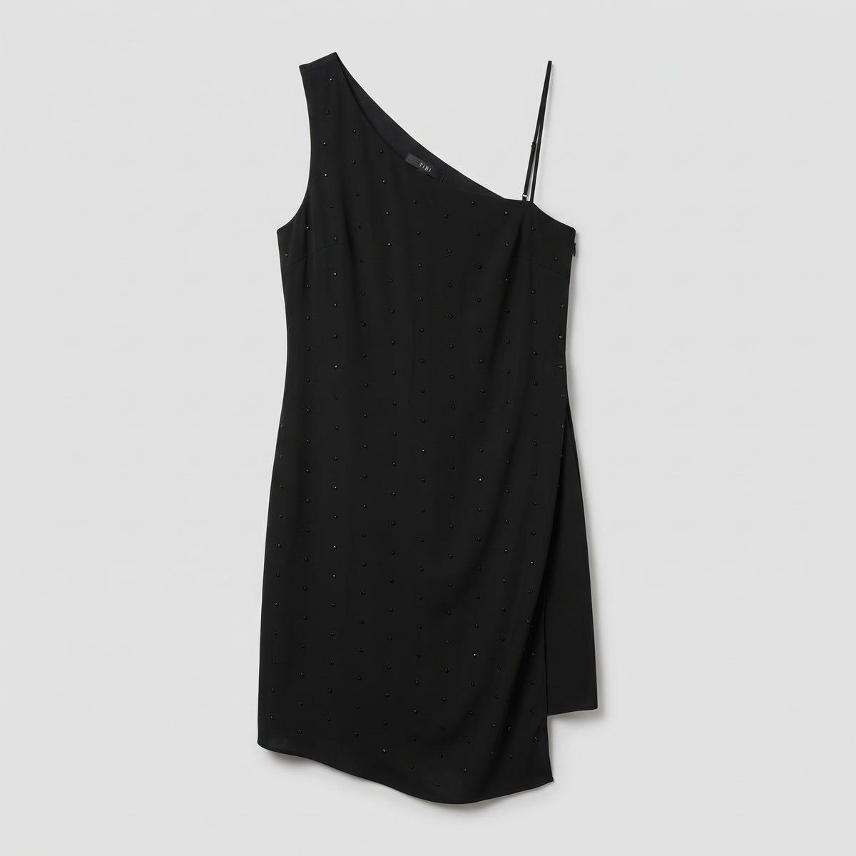 Embellished One-Shoulder Mini Dress