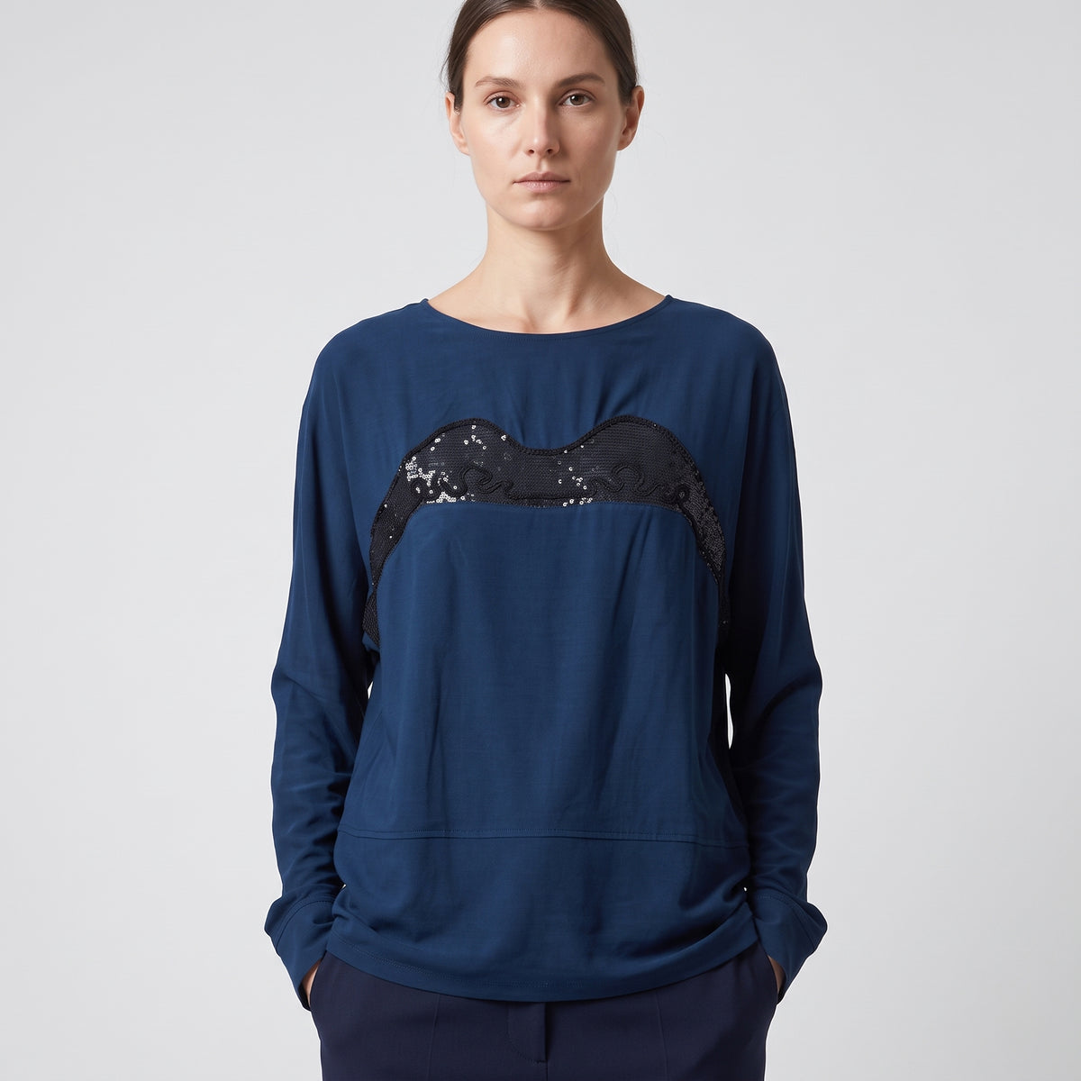 Sequined Embellished Long Sleeve Top