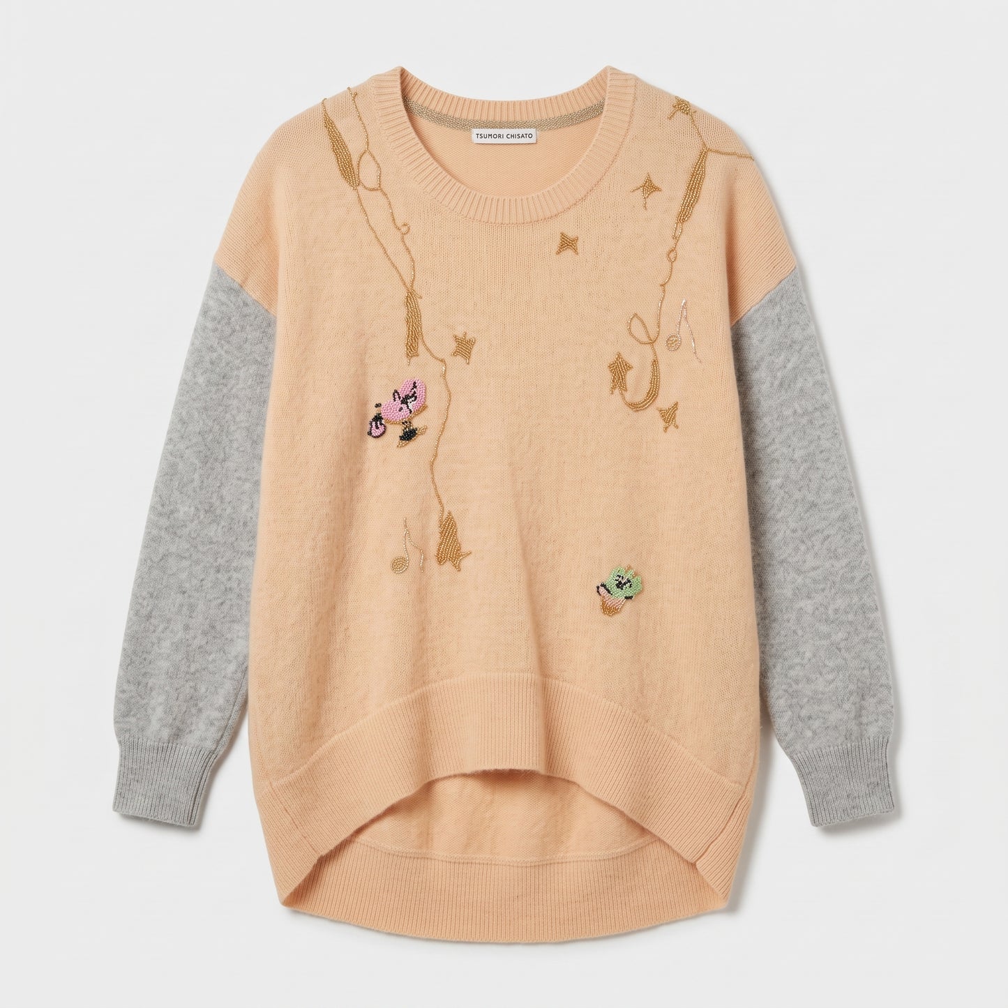 Embroidered Wool Blend Sweater