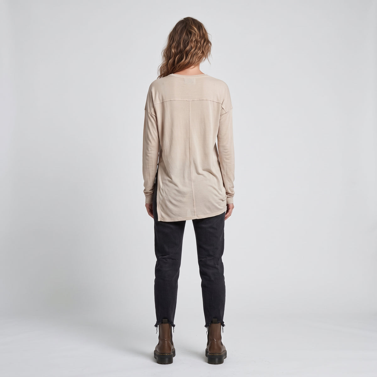 Layered Hem Long Sleeve Tee
