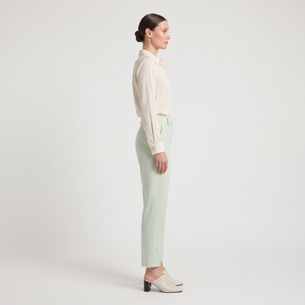Tailored Pastel Slim Trousers