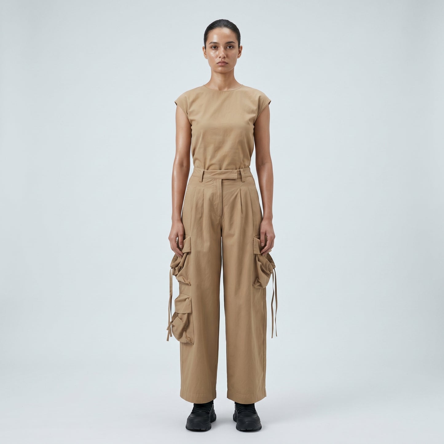 Utility Pleated Cargo Trousers