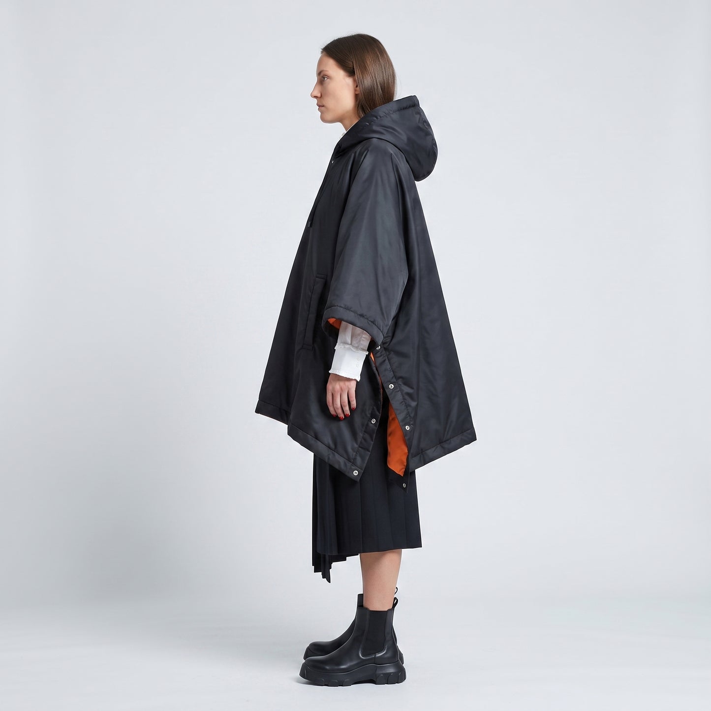 Technical Hooded Poncho Cape