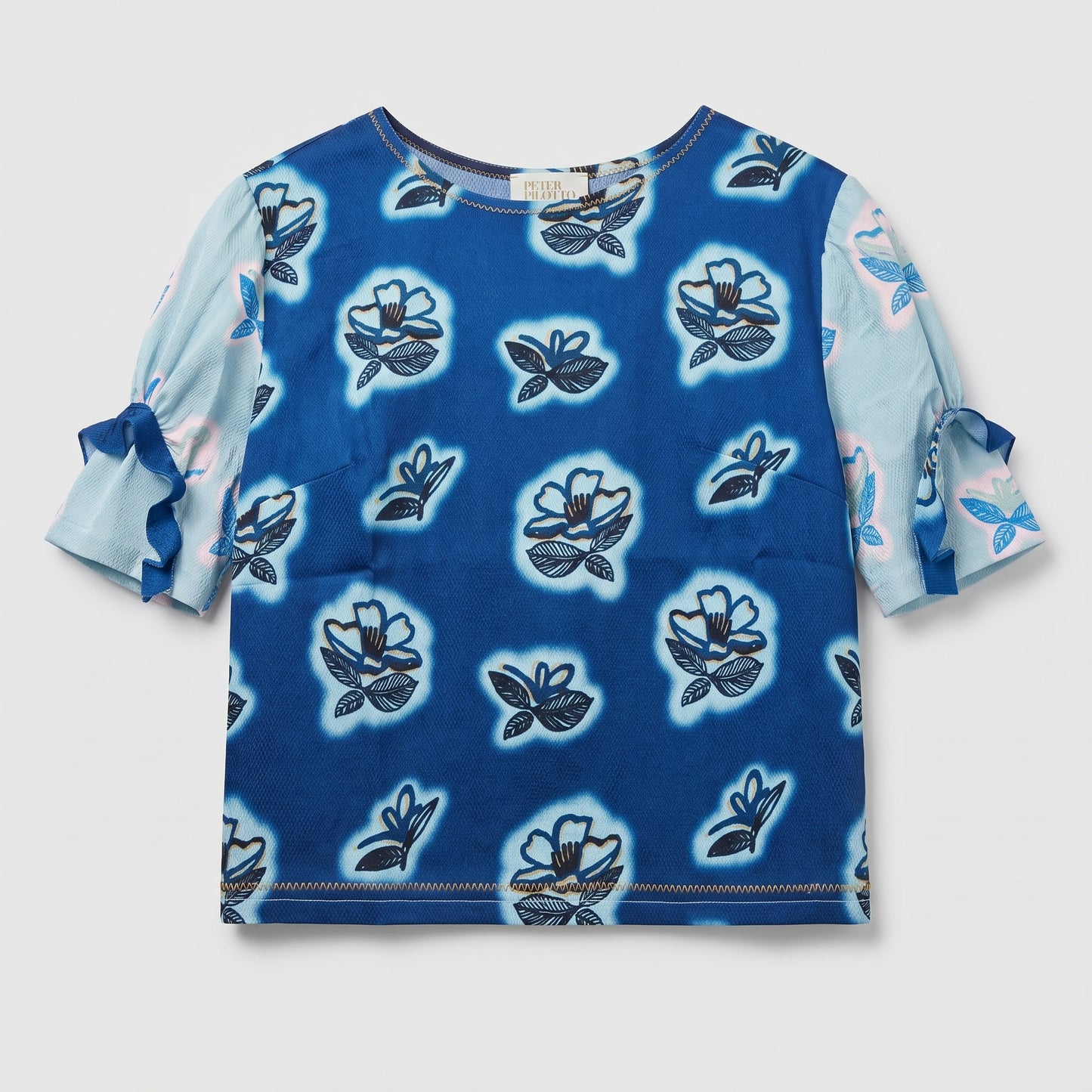 Floral Printed Ruffled Sleeve Top