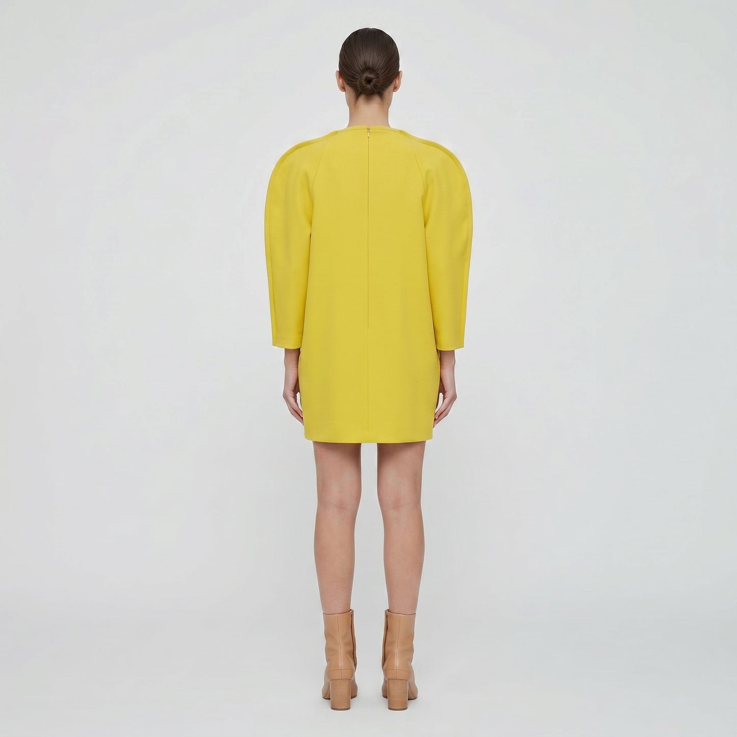 Yellow Cocoon Shift Dress
