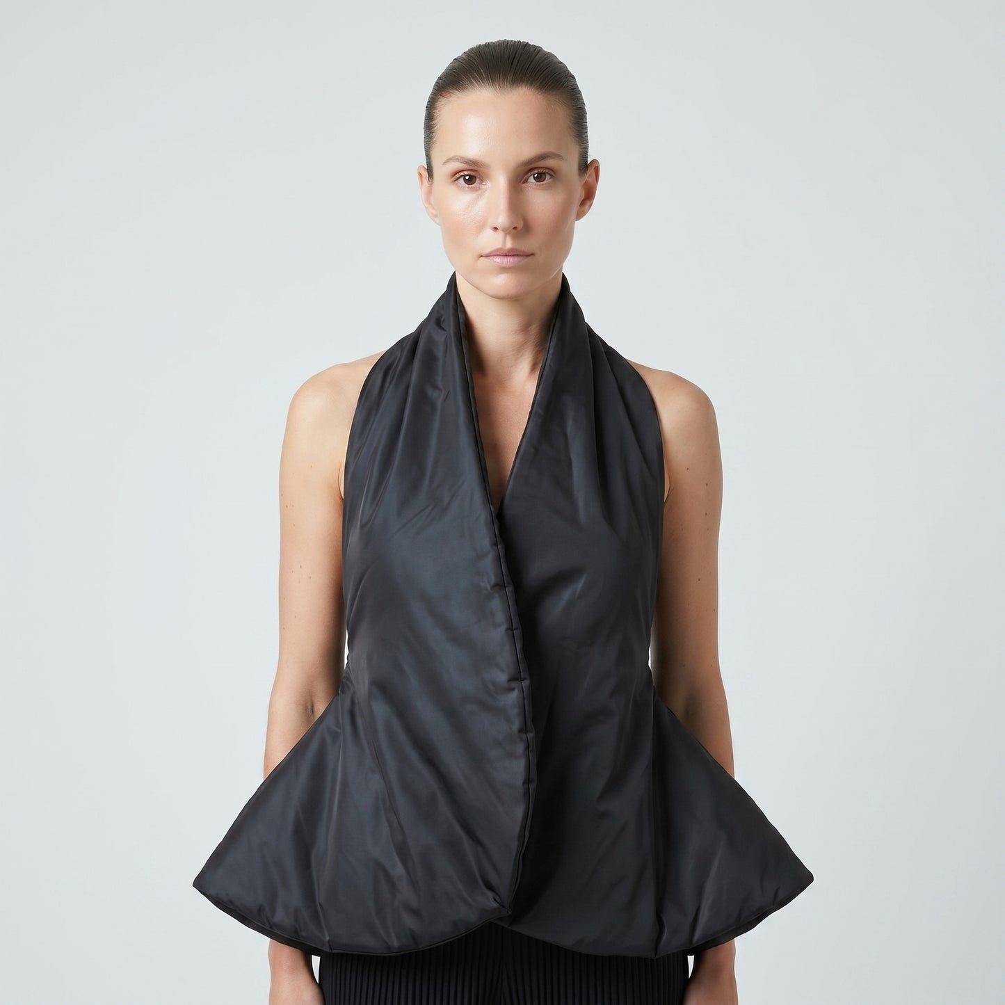 Structured Halter Peplum Vest