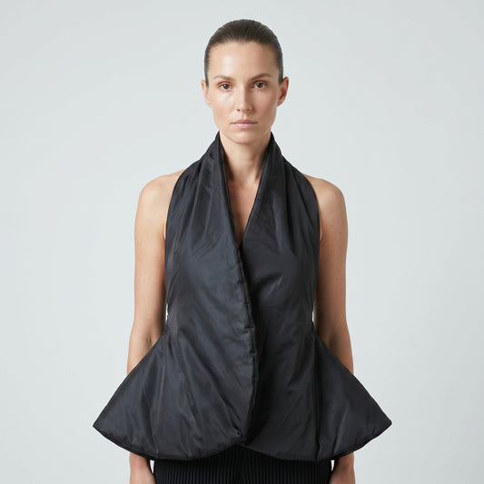 Structured Halter Peplum Vest