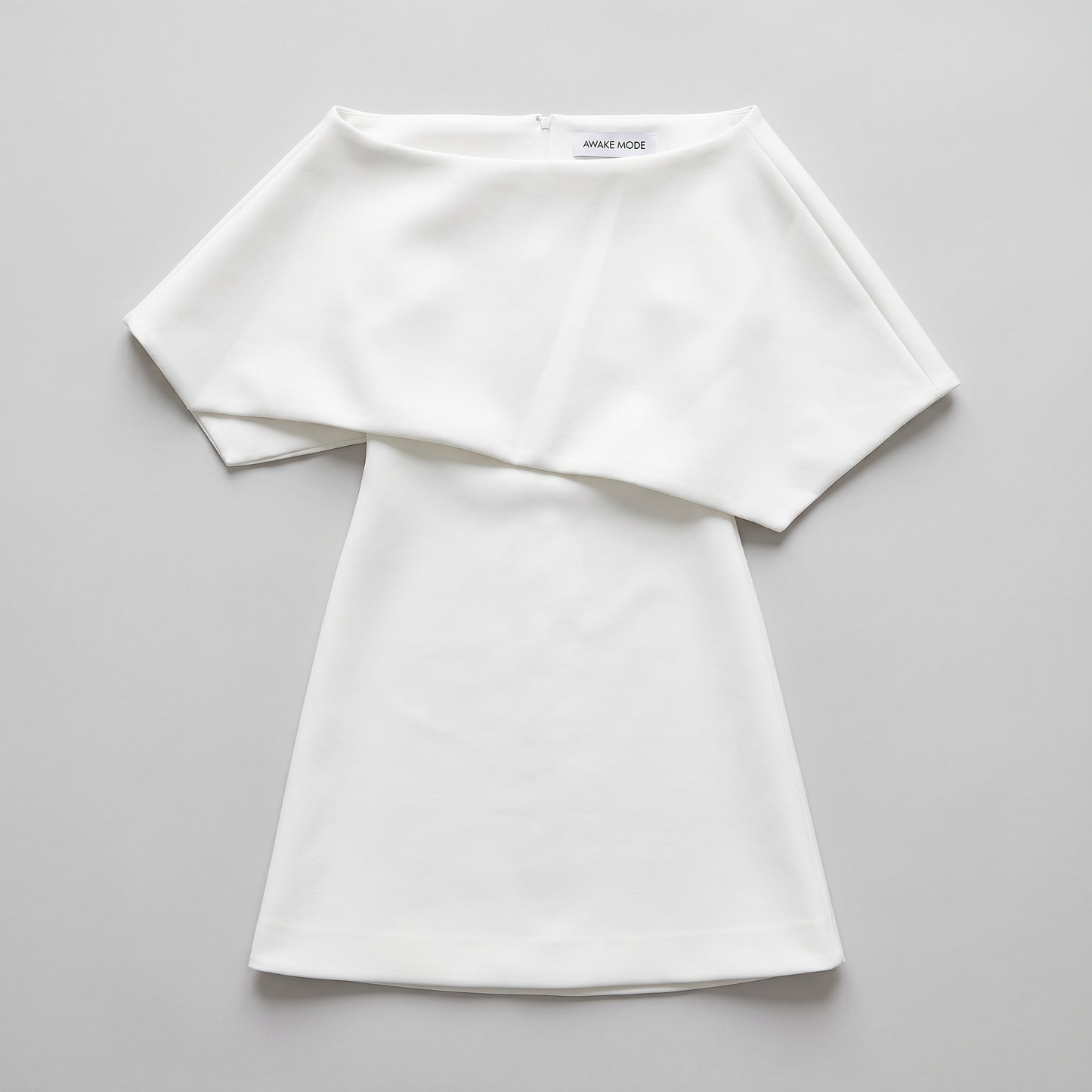 Off-Shoulder Architectural White Top