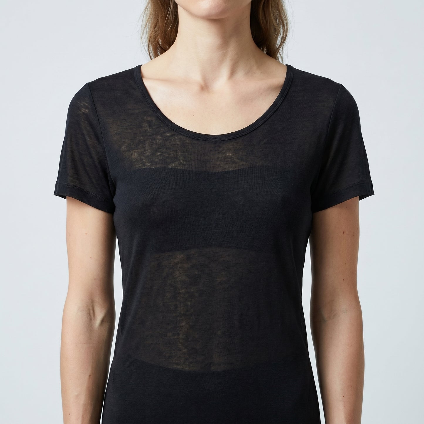 Sheer Minimalist Black Tunic