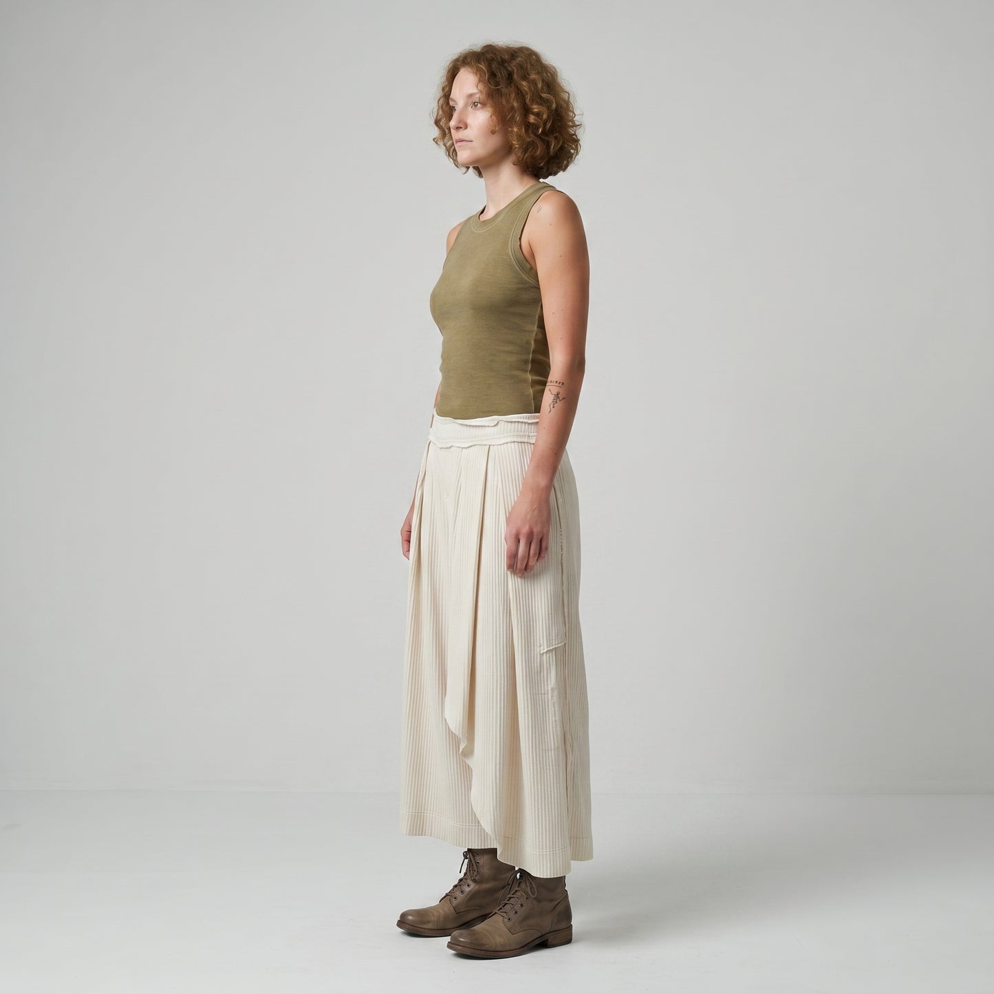 Washed Cotton Ribbed Tank Top