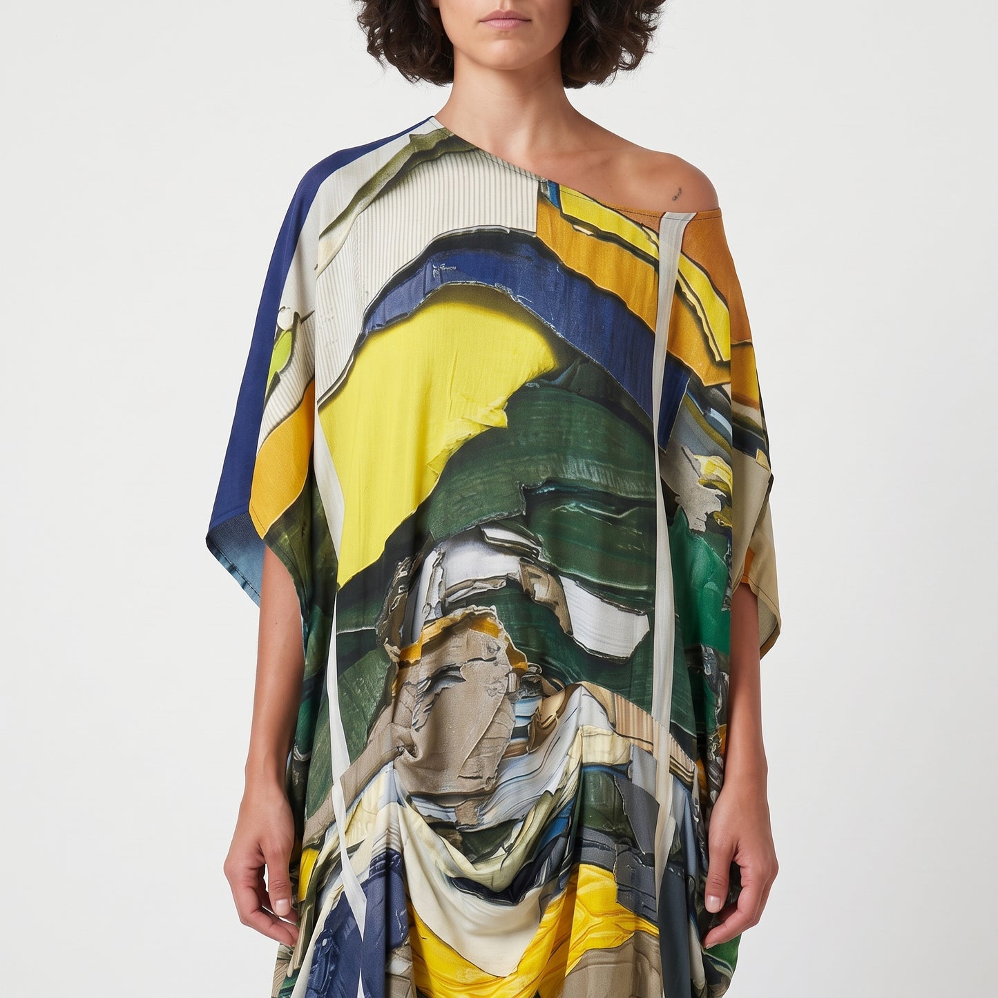 Abstract Printed Oversized Top
