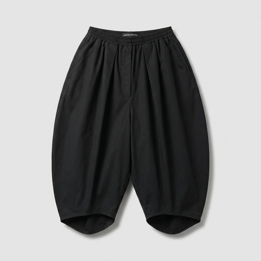 Black Balloon Pleated Trousers