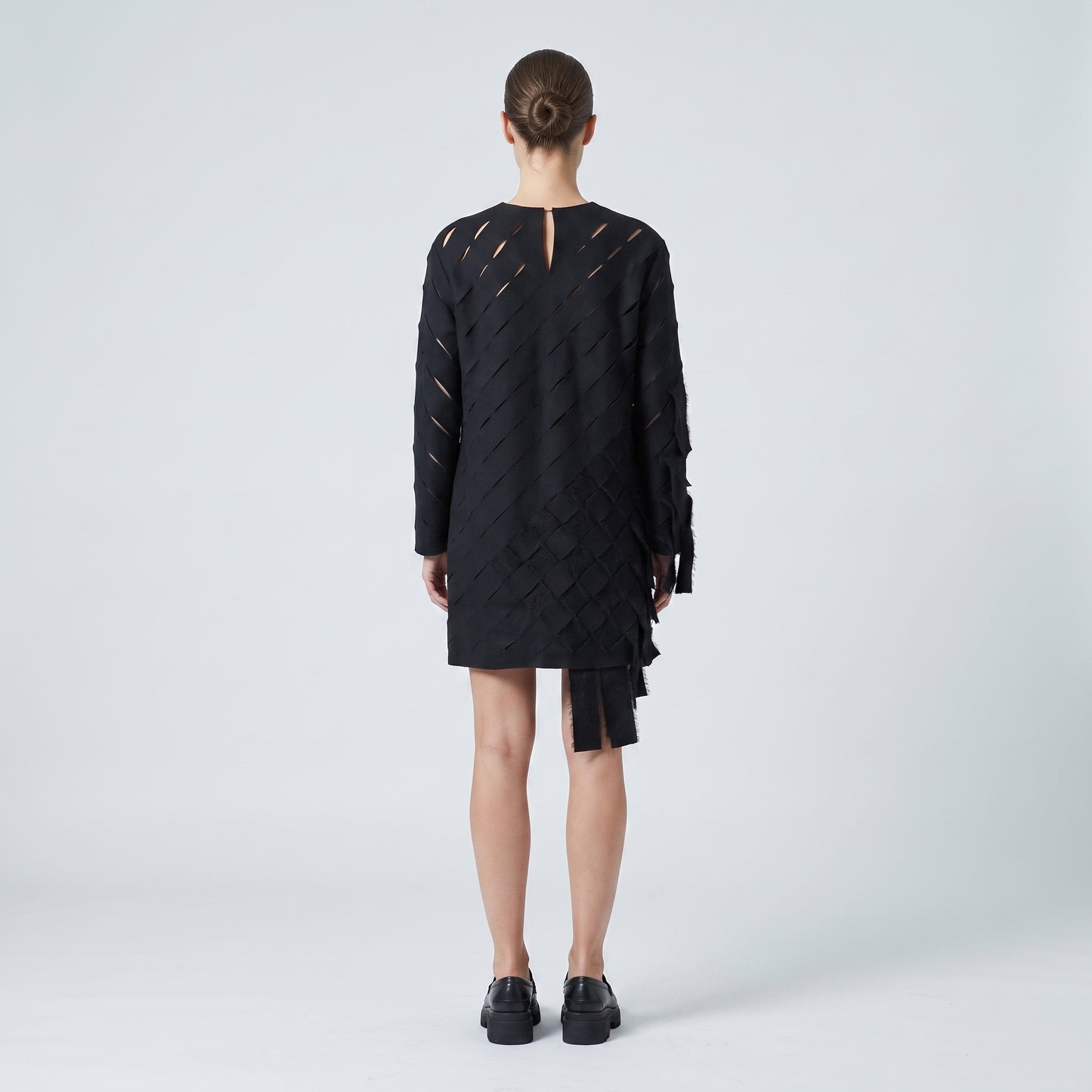 Abstract Cutout Long Sleeve Top
