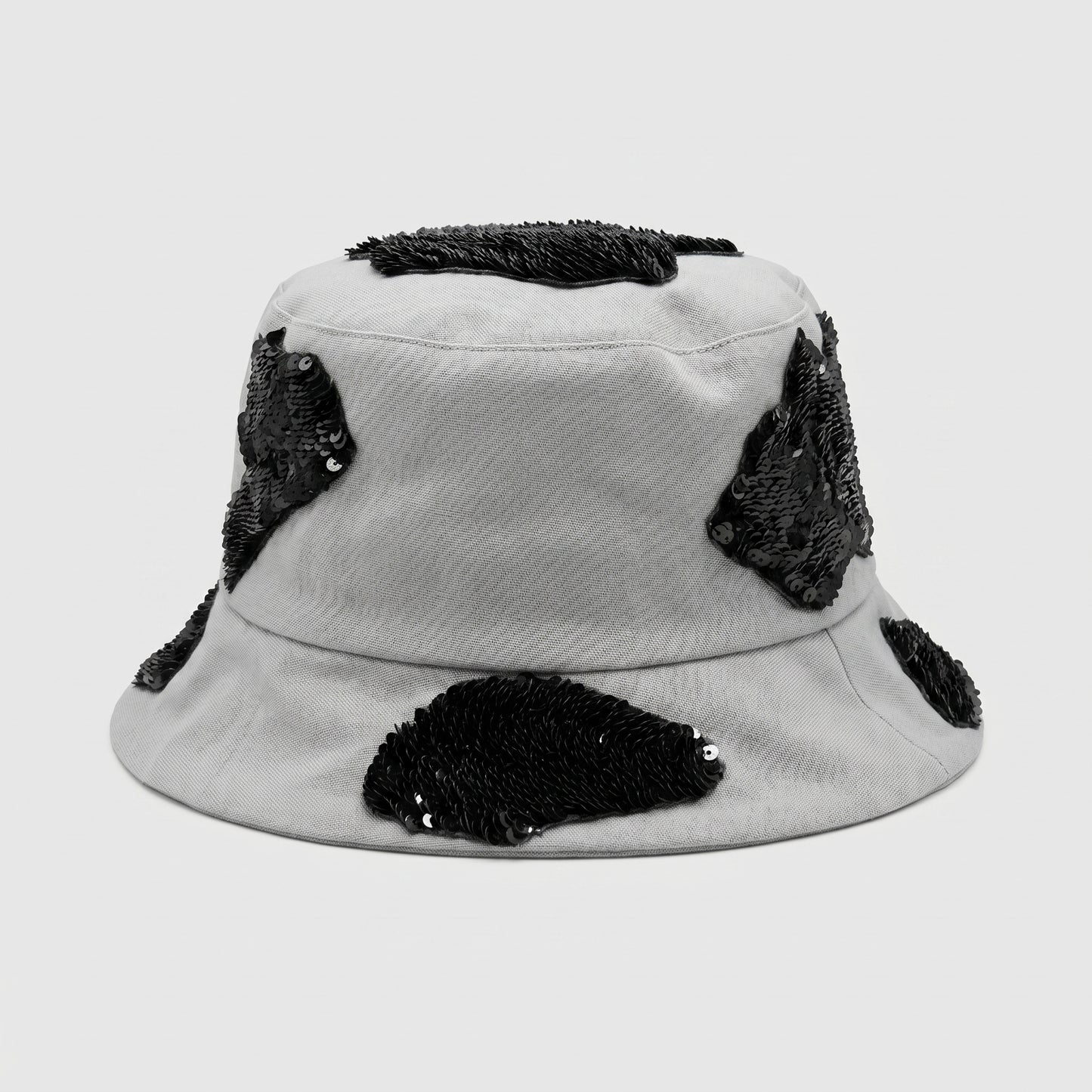 Sequined Patch Canvas Bucket Hat