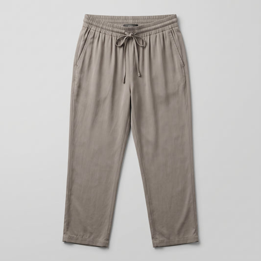 Relaxed Drawstring Tapered Trousers