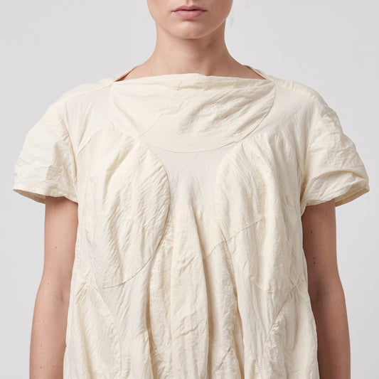Textured Cream Sculptural Tunic