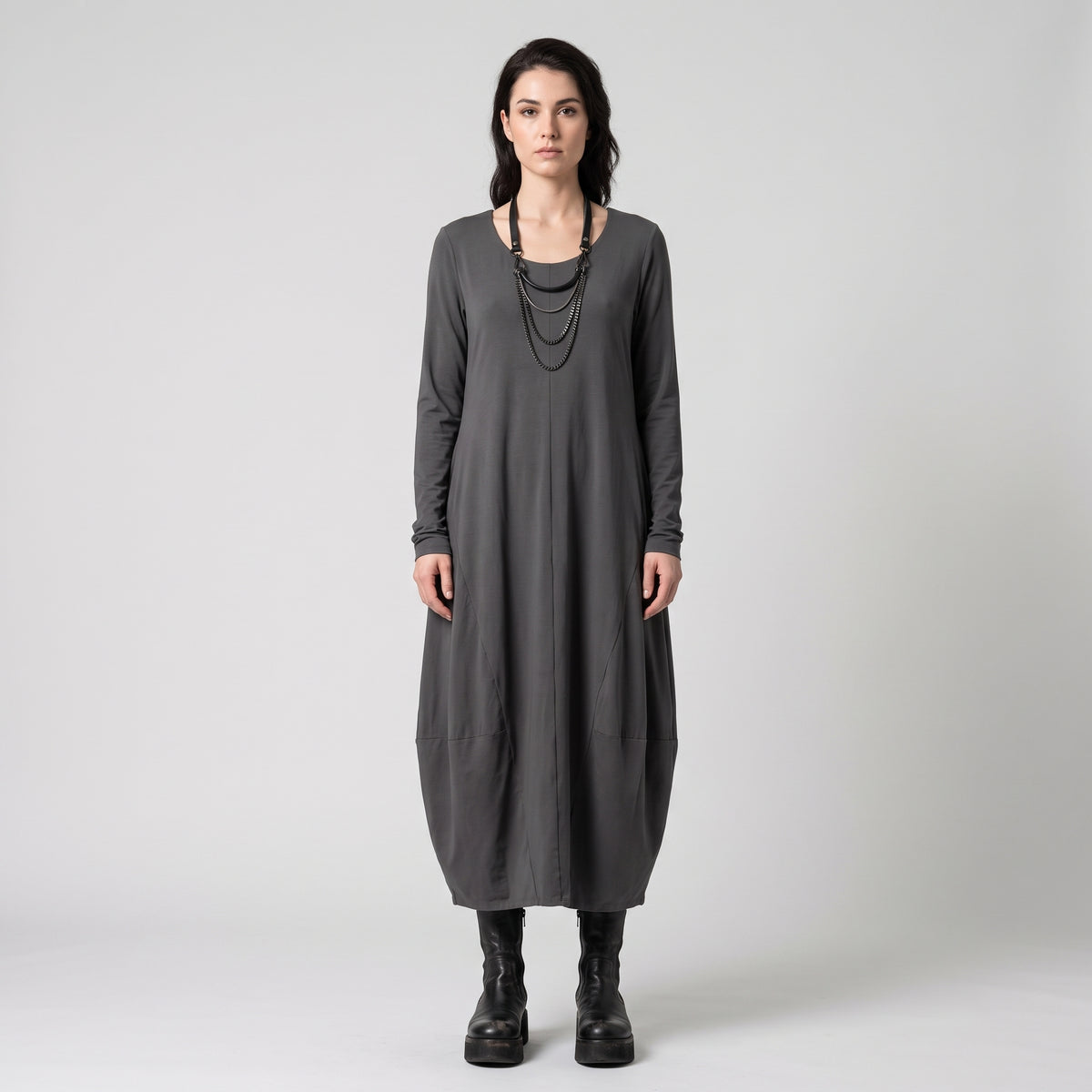 Asymmetric Cotton Jersey Tunic Dress