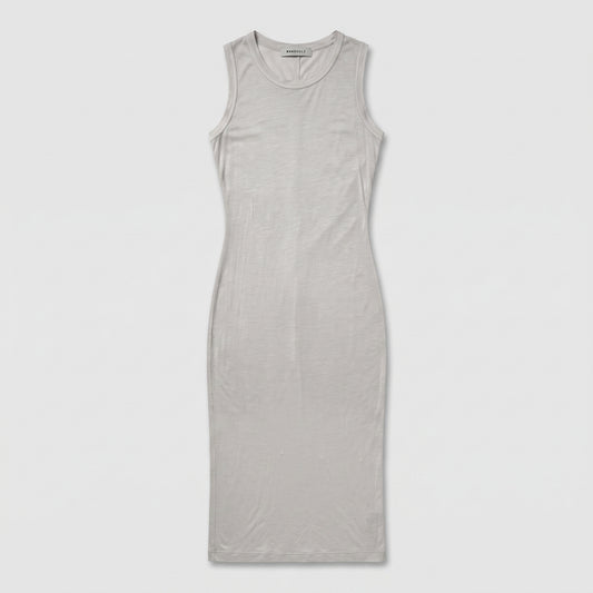 Minimalist Sleeveless Cotton Midi Dress