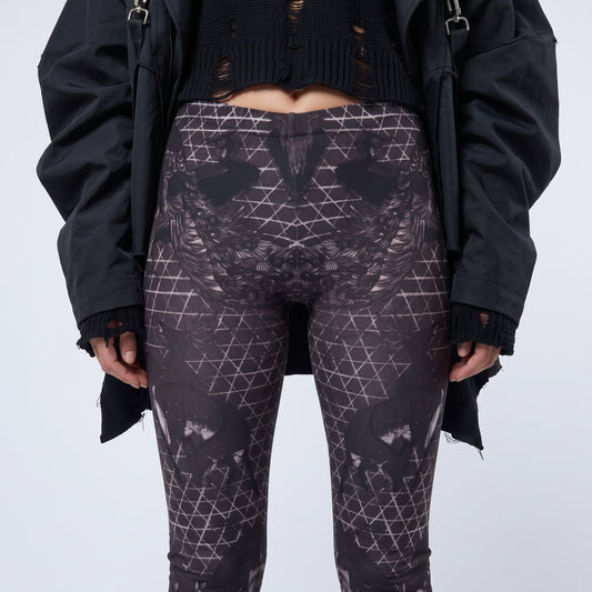 Graphic Print Stretch Leggings