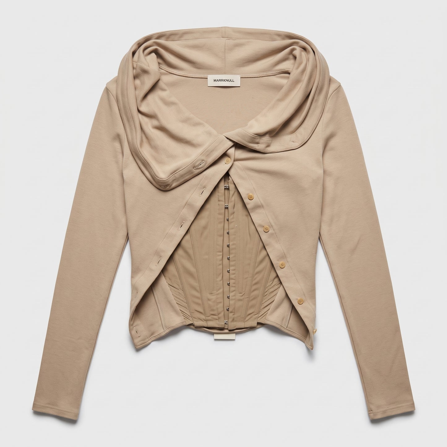 Structured Corset Detail Cardigan
