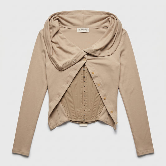 Structured Corset Detail Cardigan