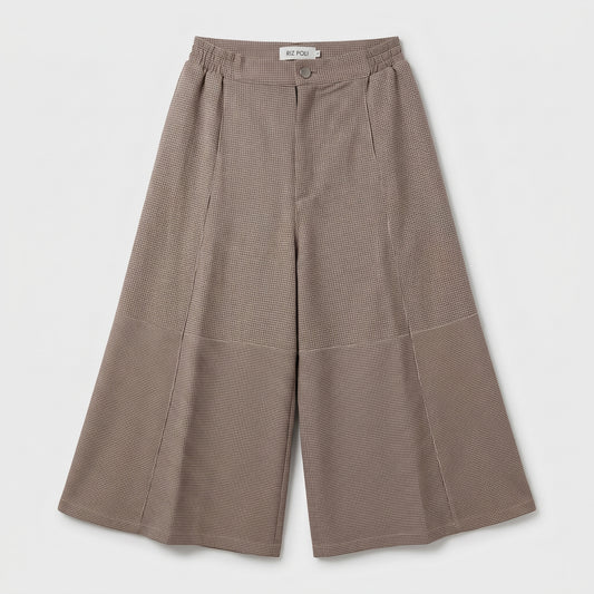 Tailored Houndstooth Culotte Trousers