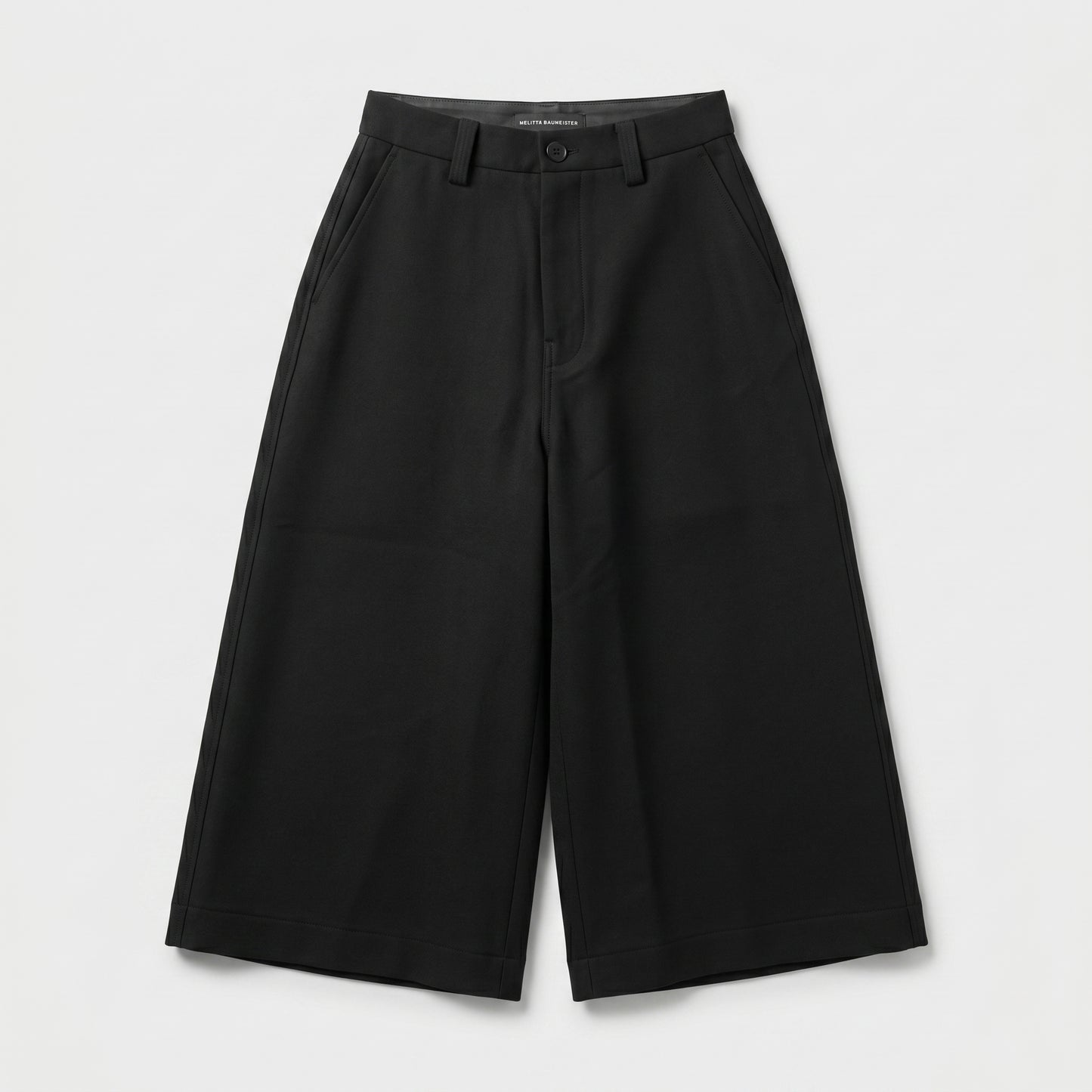 Tailored High-Rise Black Culottes