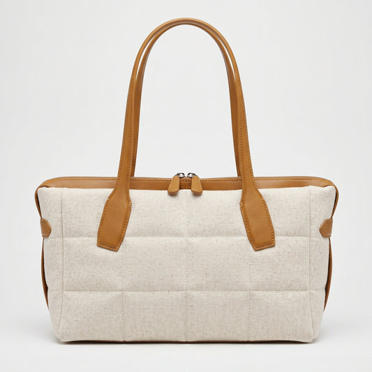 Quilted Canvas Tote Bag