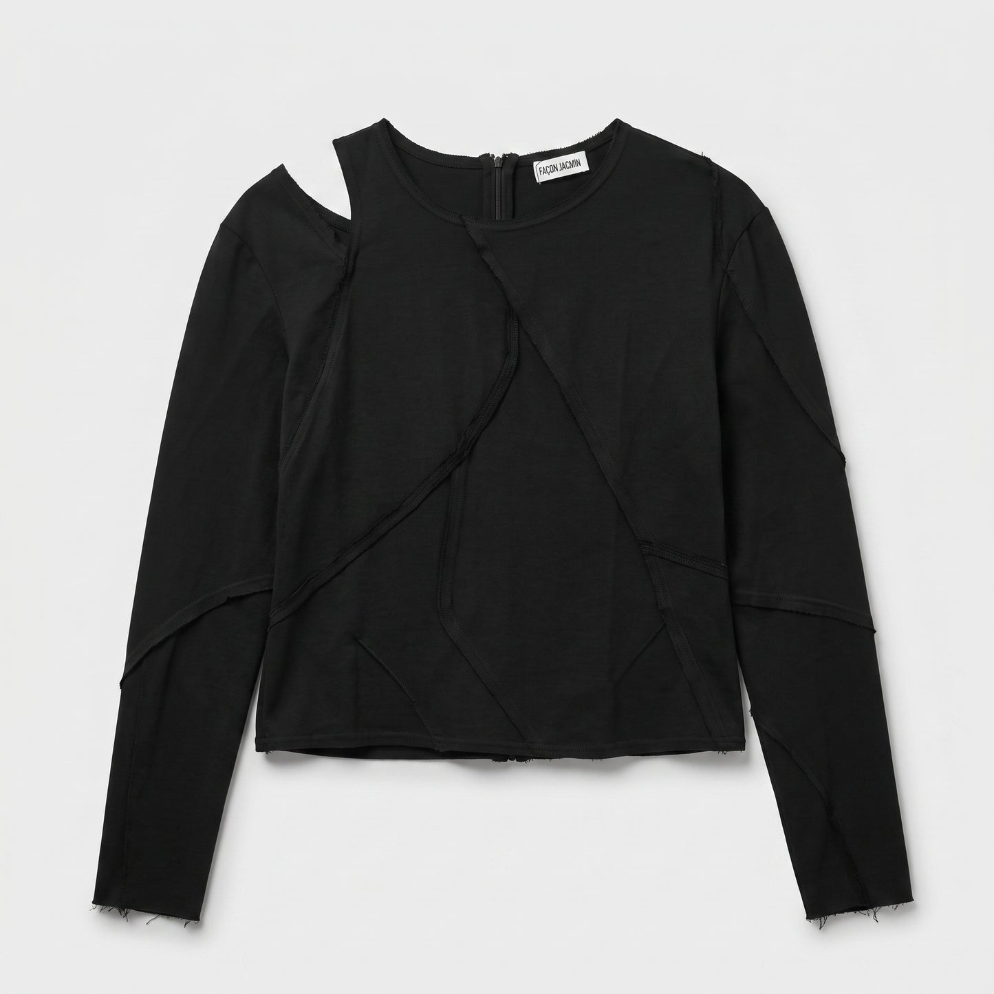 Asymmetric Cutout Long Sleeve Top
