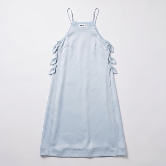 Satin Leaf Detail Slip Dress