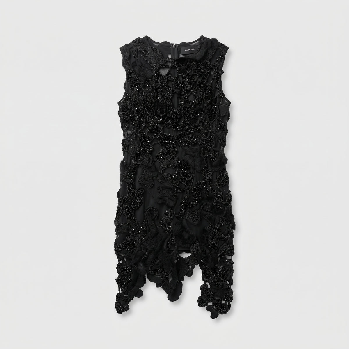 Embellished Floral Appliqué Sleeveless Top