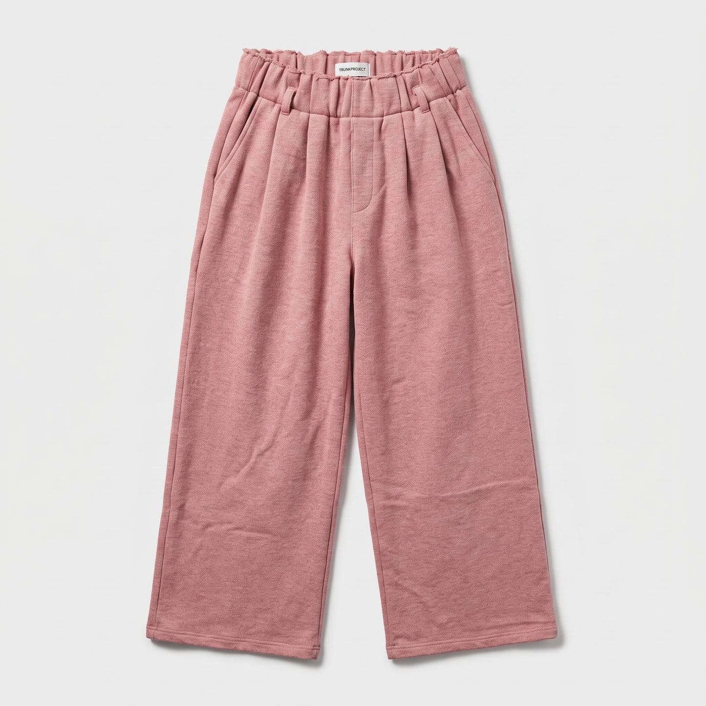 High-Waisted Pleated Dusty Rose Trousers