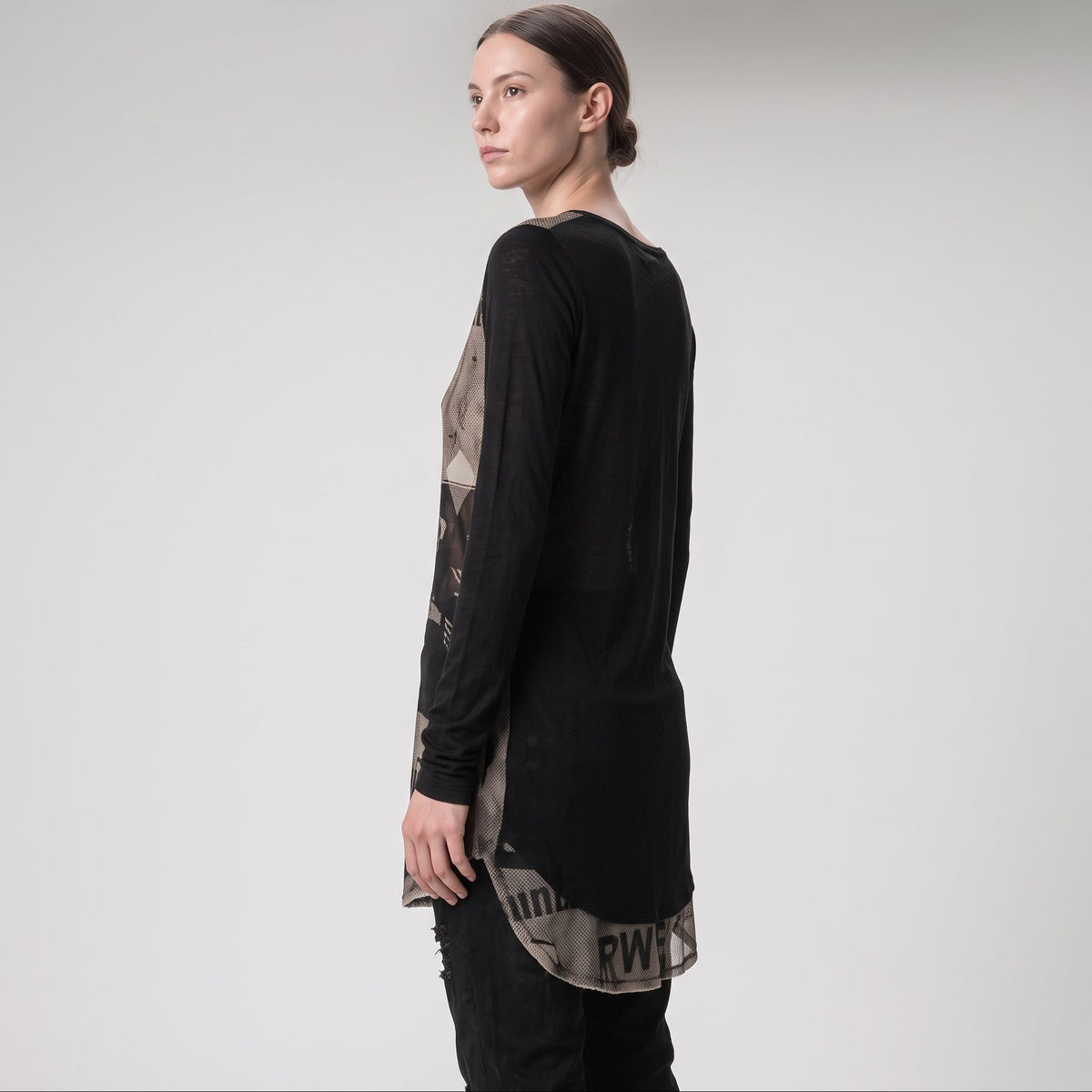 Graphic Print Long Sleeve Top