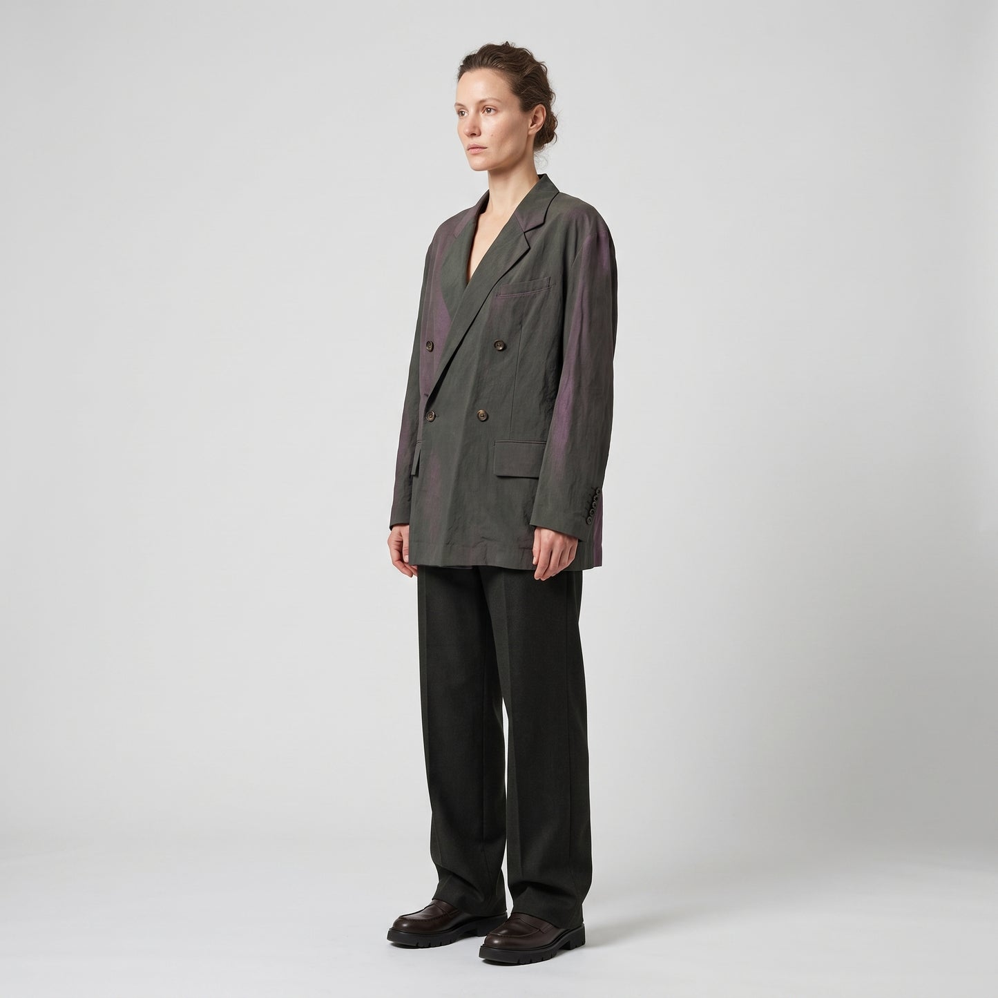 Double-Breasted Structured Tailored Jacket