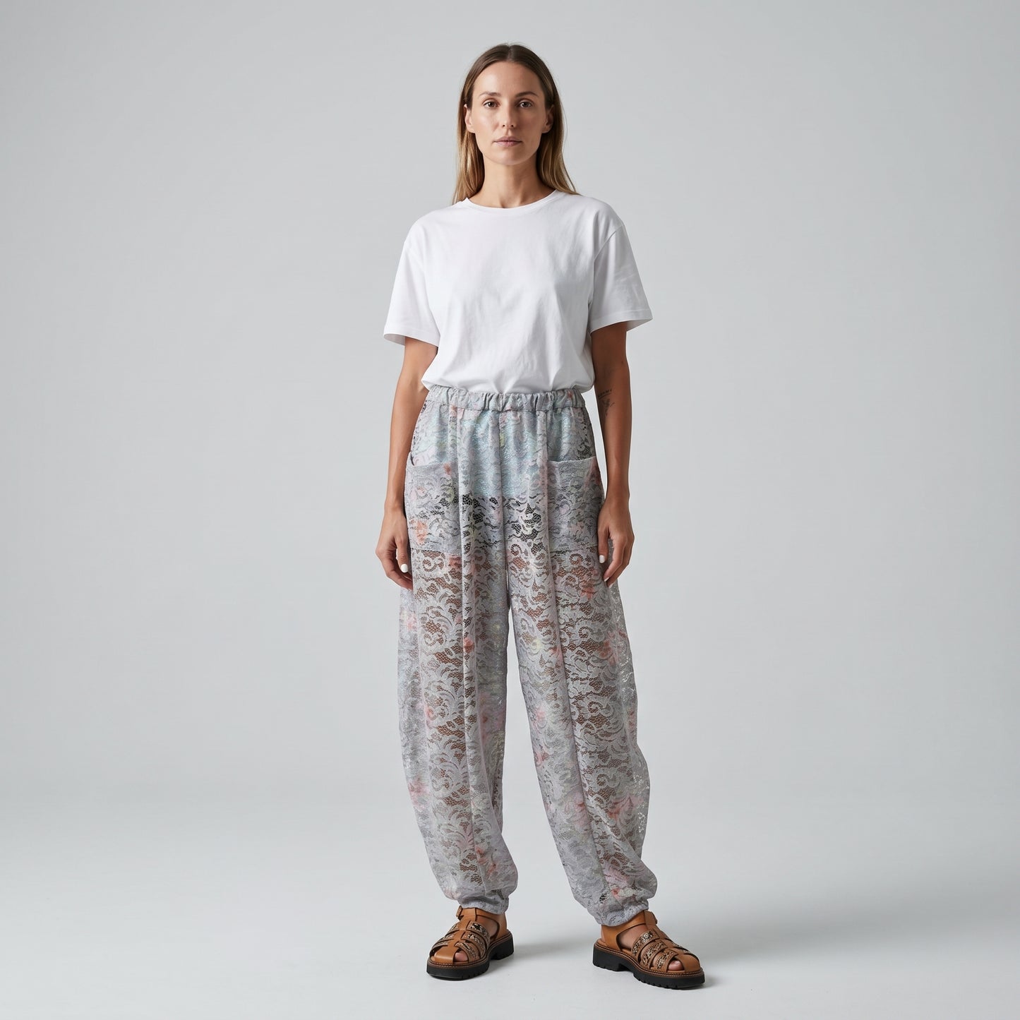 Floral Lace Jogger Trousers