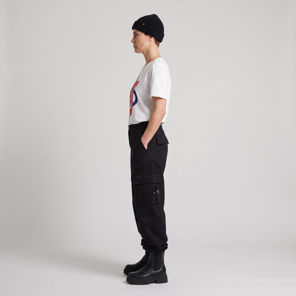 Graphic Knife Print Cotton Tee
