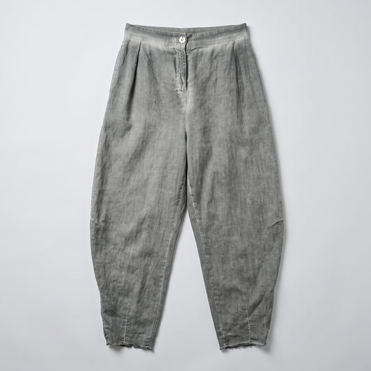 Relaxed Pleated Linen Trousers