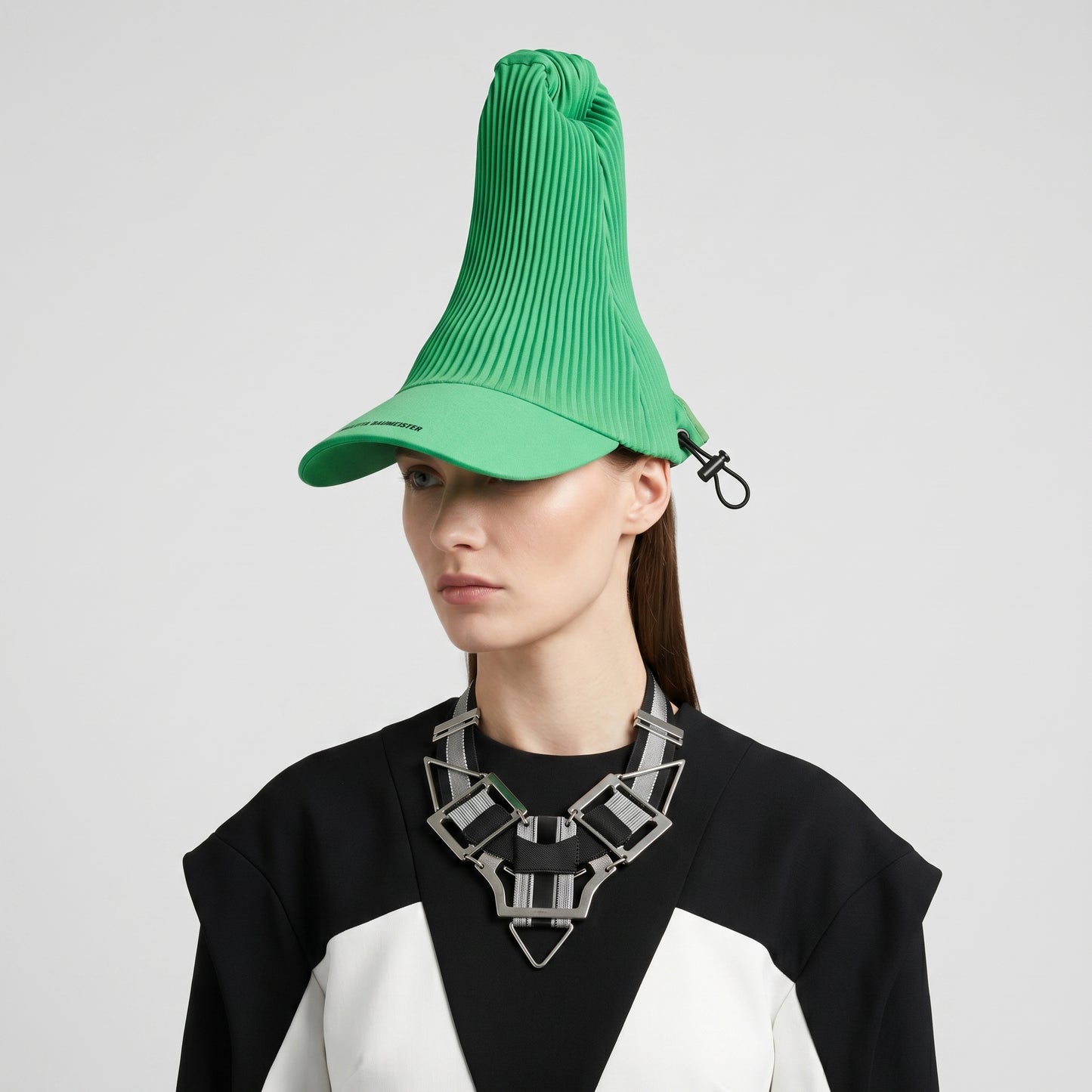 Ribbed Knotted Green Cap